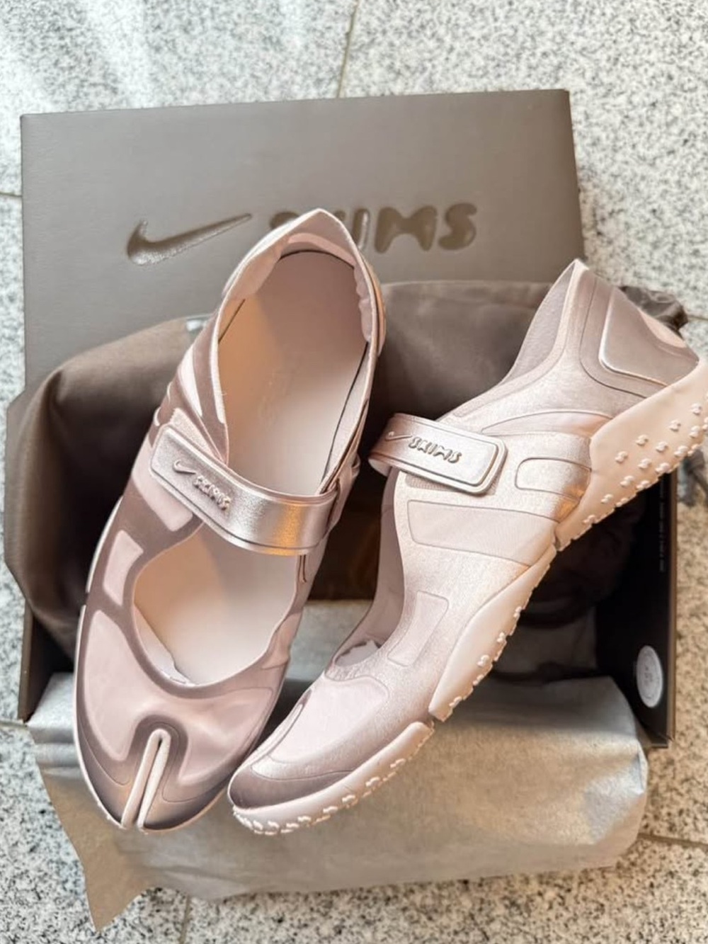 Nike x Skims Blush Pink Tabi Trainers
